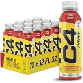 C4 Non-Carbonated Energy Drink with Zero Sugar, Fruit Punch, 12pk | 200mg caffeine delivers explosive energy, endurance and focus to power workouts and busy days.