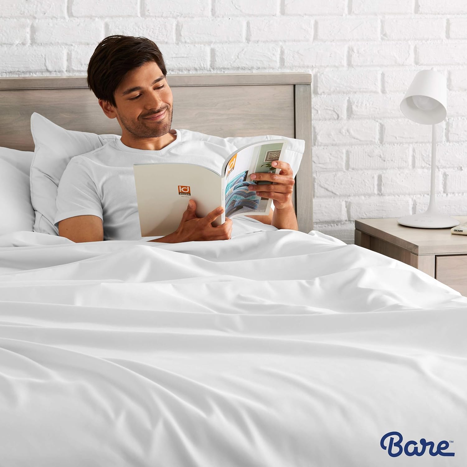 Bare Home Flat Top Sheet Premium 1800 Ultra-Soft Microfiber Collection - Double Brushed, Hypoallergenic, Wrinkle Resistant, Easy Care (King, White) -