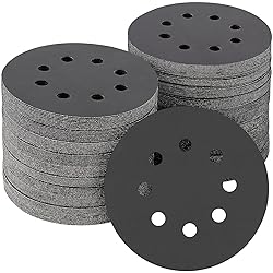 POTUINOM 100PCS 5 inch Silicon Carbide Sanding