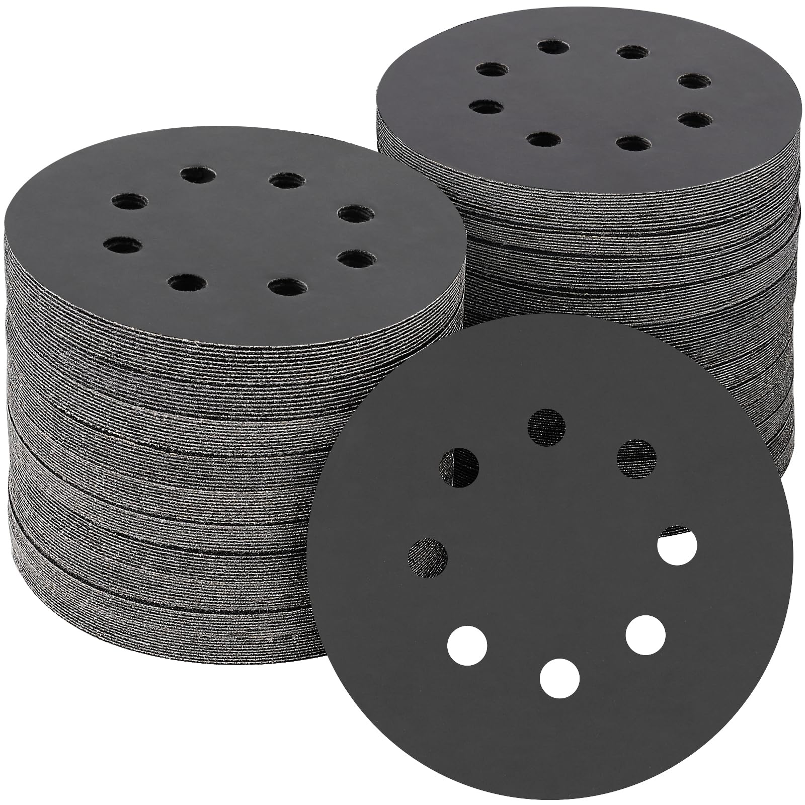 POTUINOM 100PCS 5 inch Silicon Carbide Sanding