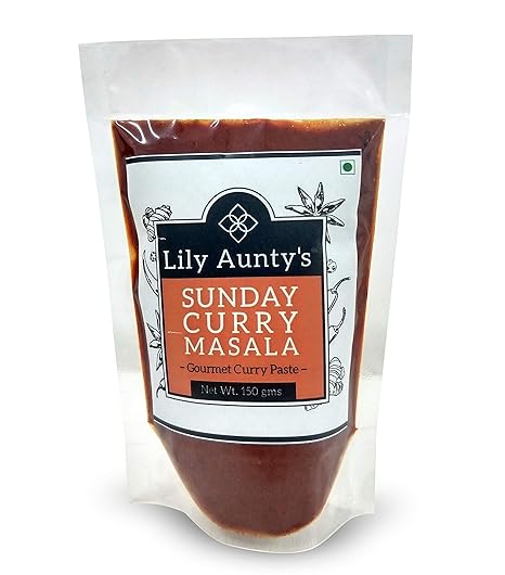 Lily Auntys Sunday Curry Masala-150gm Gourmet Curry Paste (Chicken, Mutton, Fish, Egg, Prawns, Veg Curry Dishes)
