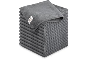 CERAKOTE Microfiber Towels (12 Pack) - Cleaning and Application Towels Durable Microfiber Material - 300 GSM Lint-Free Towel - Ideal for Cars, Home, Shop and Office Cleaning