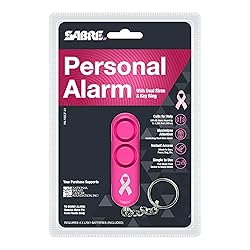 SABRE Personal Alarm With Key Ring, 120dB