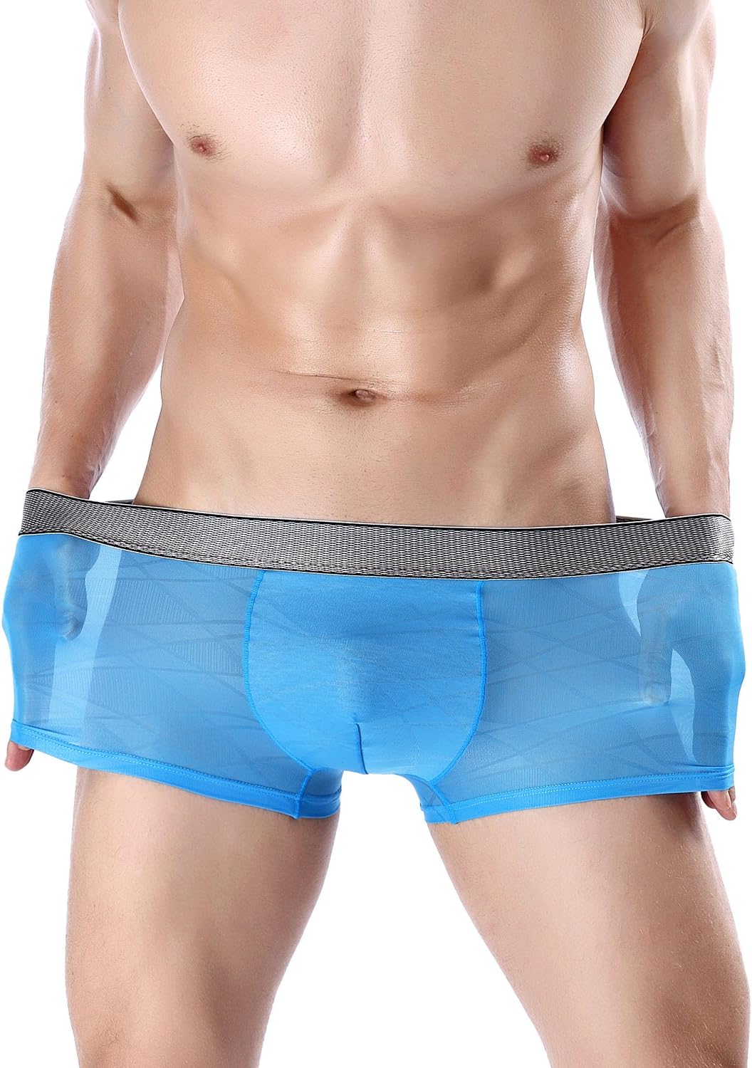 Boxer Homme Invisible sans Couture Boxer Respirant Shorties - Soie Glacée Slips - Ultra Cool et Confortable Culottes