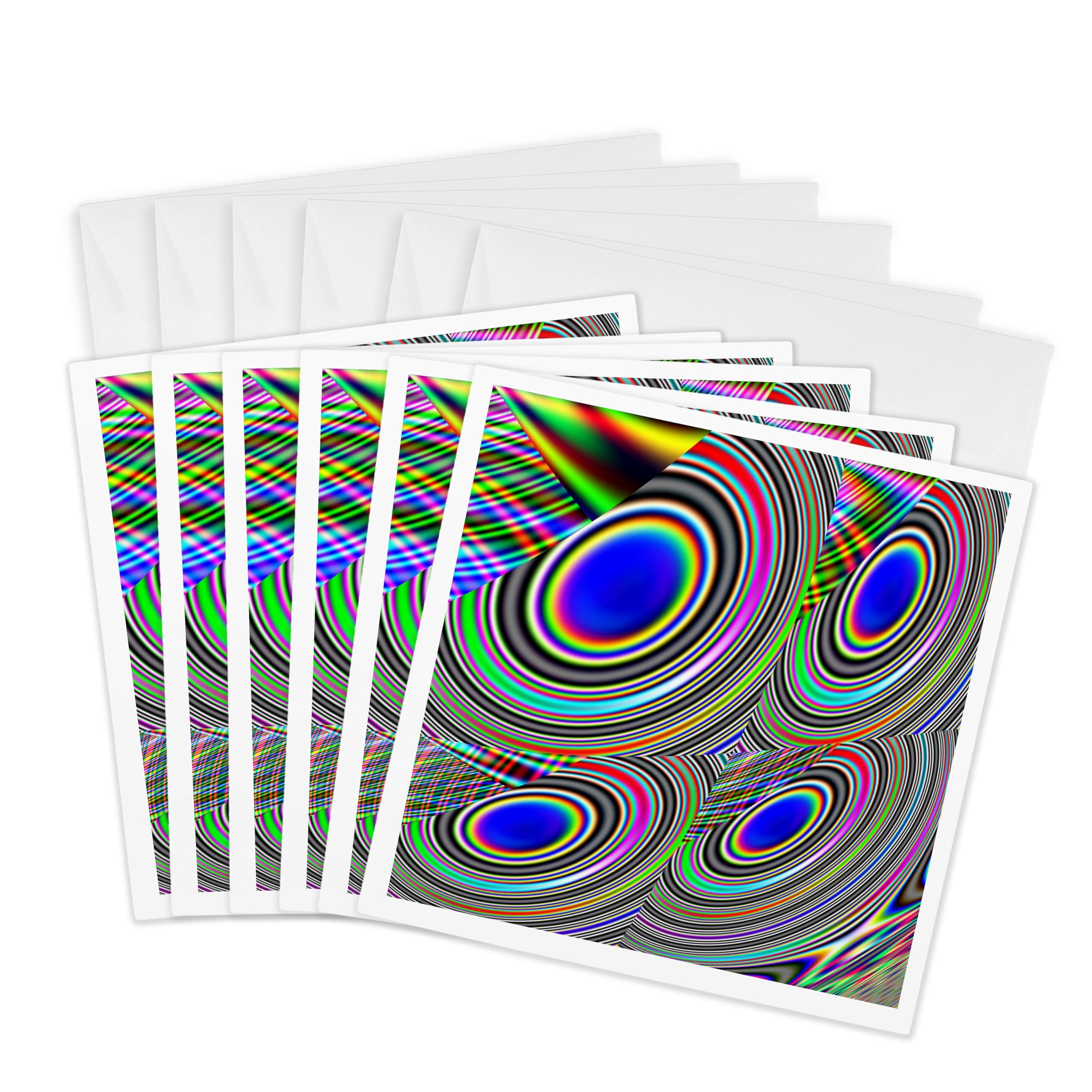 3Drose Love that Rock Music Abstract by Angelandspot - Greeting Cards, 6 by 6-inches, Set of 6 (gc_7645_1)