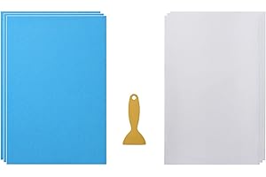 GLOCTO Magic Flock Plus Rhinestone Flock Template Stencil - 12"x8" 3 Sheets with Hotfix Rhinestone Tape