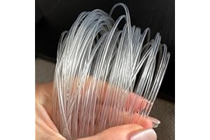 ANROOKIE Transparent Plastic Boning Roll, 0.8-1.8mm PP Corset Strips Webbing Boning, 27 Yard Lengths for Lingerie, Dresses & DIY Sewing Supplies Gift for Sewing Fans (Transparent, 1.5 mm)