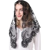 Spanish Mantilla Embroidery Lace Veils Catholic Church Mantillas Chapel Scarf Lace Mass
