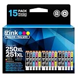 E-Z Ink Compatible Ink Cartridges Replacement for Canon 250 251 XL PGI-250XL CLI-251XL to use with PIXMA MX922 MX920 IX6820 MG5520 MG7520 IP8720 MG6620 MG6320 MG7120 (15 Pack)