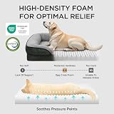 Bedsure Medium Dog Sofa Bed Orthopedic Support 71x58x16cm Green view 3