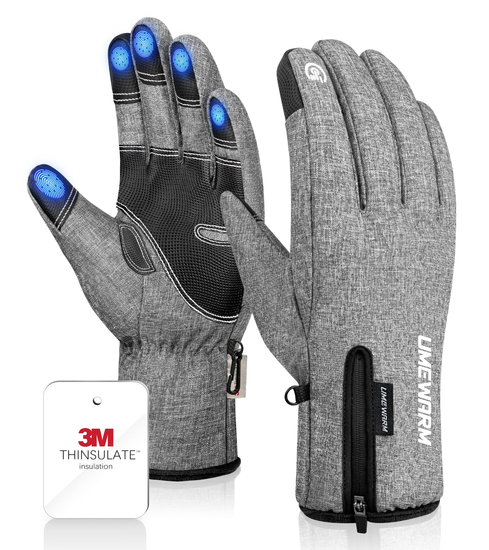 Winter Bicycle Gloves Men Women Touch Screen Cold Weather Warm Gloves