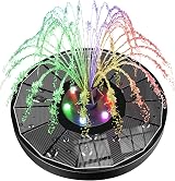 SZMP Solar Water Fountain Glass Panel 3.5W 7 Nozzles 2000mAh Battery Colorful