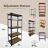 DIVCHI 5 Tier Heavy Duty Storage Rack Aluminium Garage Shelving 875kg Capacity view 5