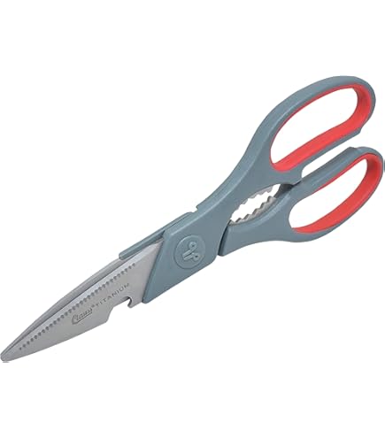 Clauss 6.75" Titanium Bonded Spring-Assist Scissors - Non-Stick Hydro Floral Blue