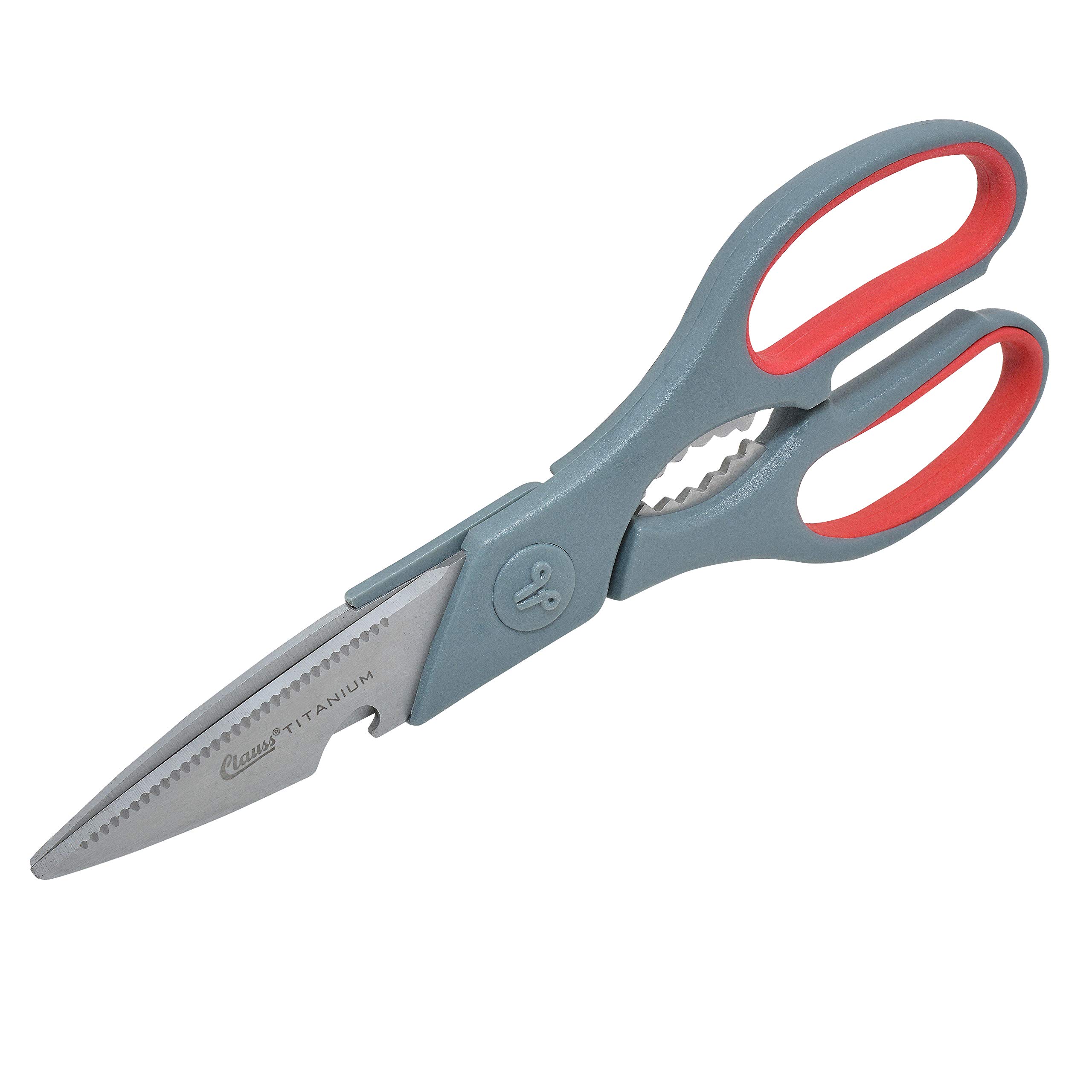 Clauss 18052 8.25-Inch Titanium Bonded Multi-Purpose Shear - Grey/Red