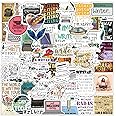 123Pcs Creation Writing Stickers Pack, Aesthetic Vinyl Waterproof Sticker Decals for Water Bottle,Laptop,Phone,Skateboard,Scr