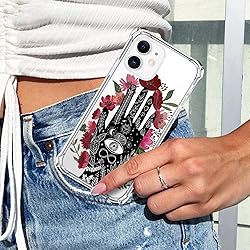 LuGeKe Hamsa Hand Print Case for iPhone 12/12