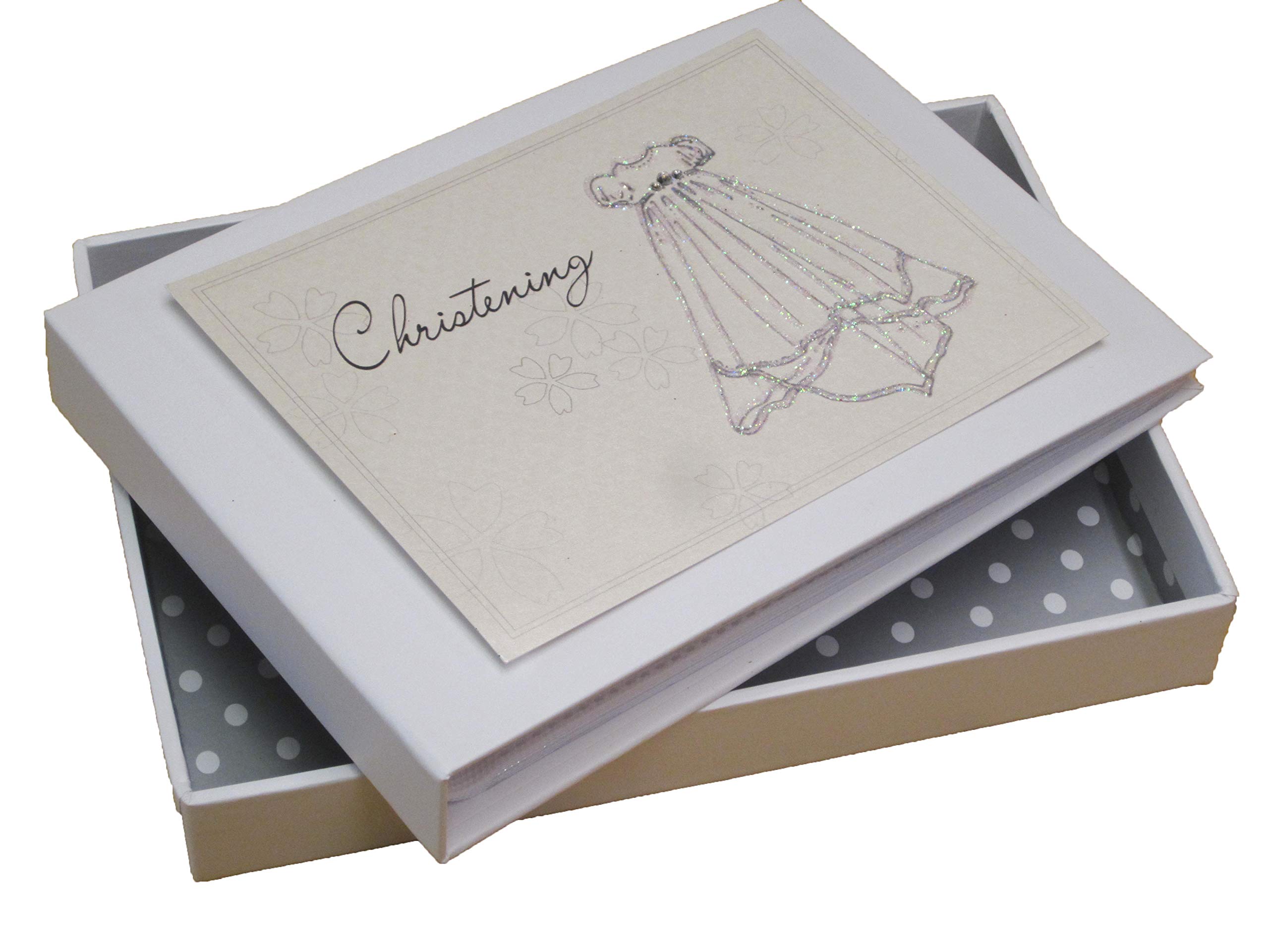 White Cotton Cards Christening Mini Photo Album, Christen Gown (CSG1T)