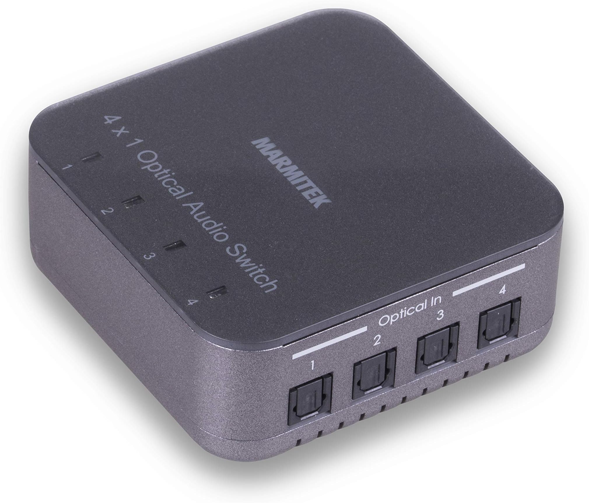 Marmitek Connect Ts41 Toslink Digital Audio Switch with Remote Control/4 X in/1 X OUT/Black
