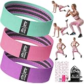 Fabric Resistance Bands for Working Out | Exercise Bands for Women and Men, Booty Bands for Legs and Glute, Yoga, Pilates, Rehab, Fitness and Home Workout