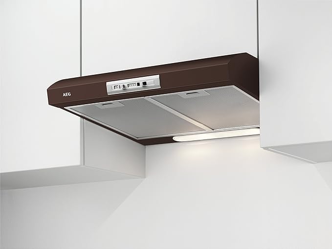 AEG DUB2610D Unterbau-Dunstabzugshaube / Abluft oder Umluft / 60cm / Brown / max. 71 m³/h / min. 63 – max. 69 dB(A) / D / Sch