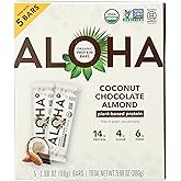 Aloha, Organic Coconut Chocolate Almond Protein Bar 5 Count, 1.98 OZ