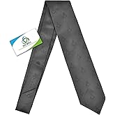 RIAZ IMPEX Freemasons Masonic Black Premium Silk Tie printed Neckties For Mens Gift For Mason/Him
