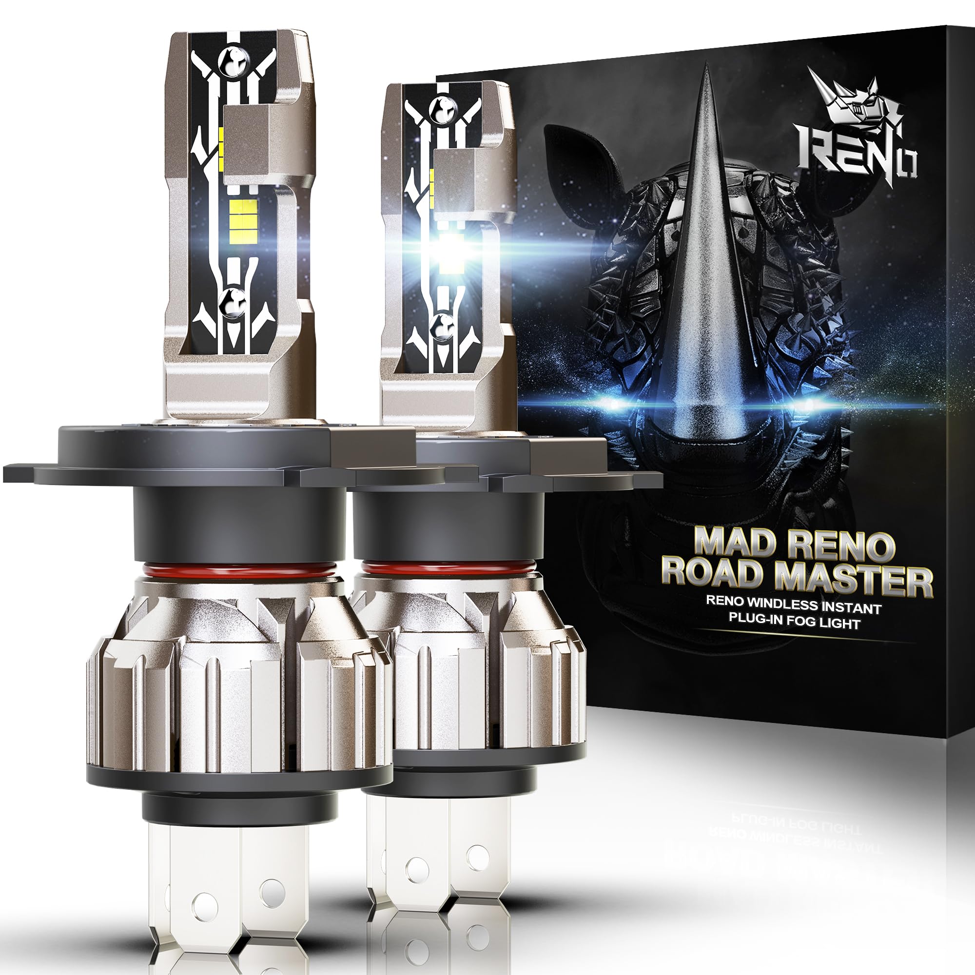 RENO H4 Bulb, H4 9003 Fog Lights Bulb, 9003 H4