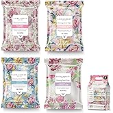 Laura Ashley 4 Pack Face Wipes for Women - Cleansing Makeup Remover Wipes with Vitamin C, Retinol, Hyaluronic Acid - 120 Pcs