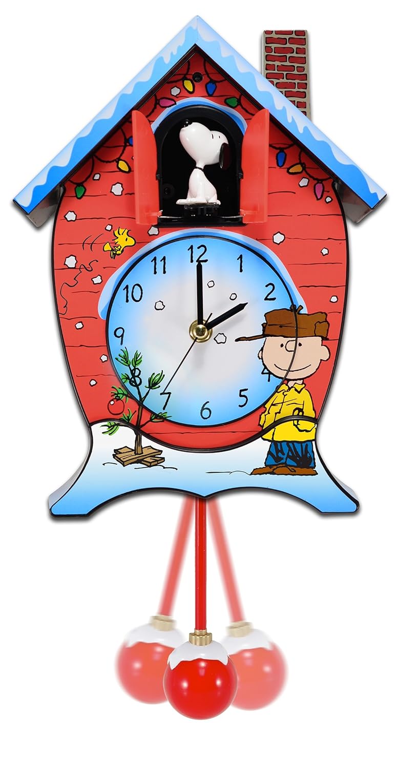 スヌーピー カッコウ時計 並行輸入 Mark B00o72gawy Christmas Clock Feldstein Ckpnx Peanuts Cuckoo インテリア 現金特価