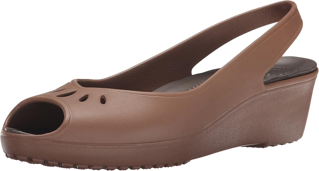 women's crocs leighann shimmer slingback wedge
