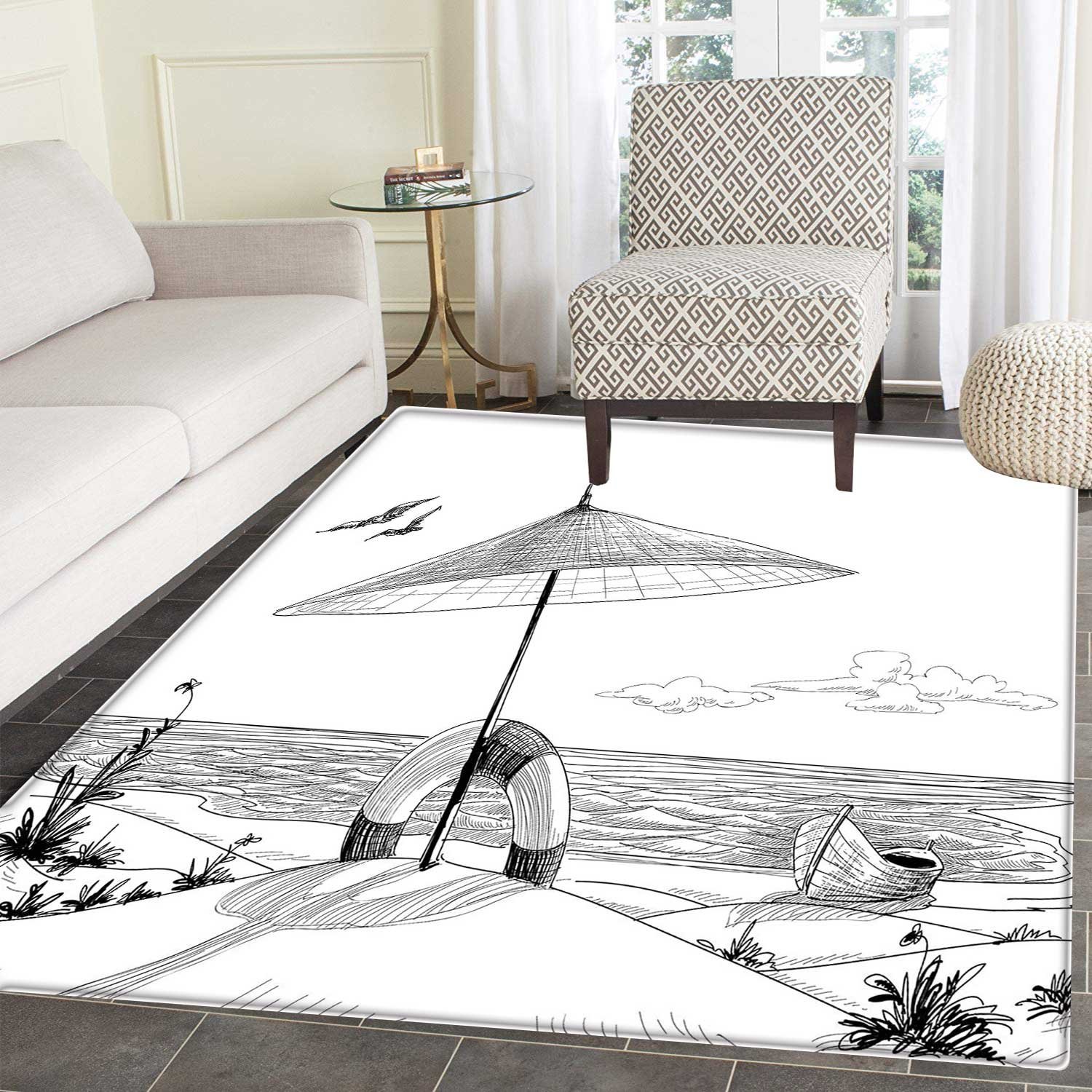 Amazon Com Beach Dining Room Home Bedroom Carpet Floor Mat