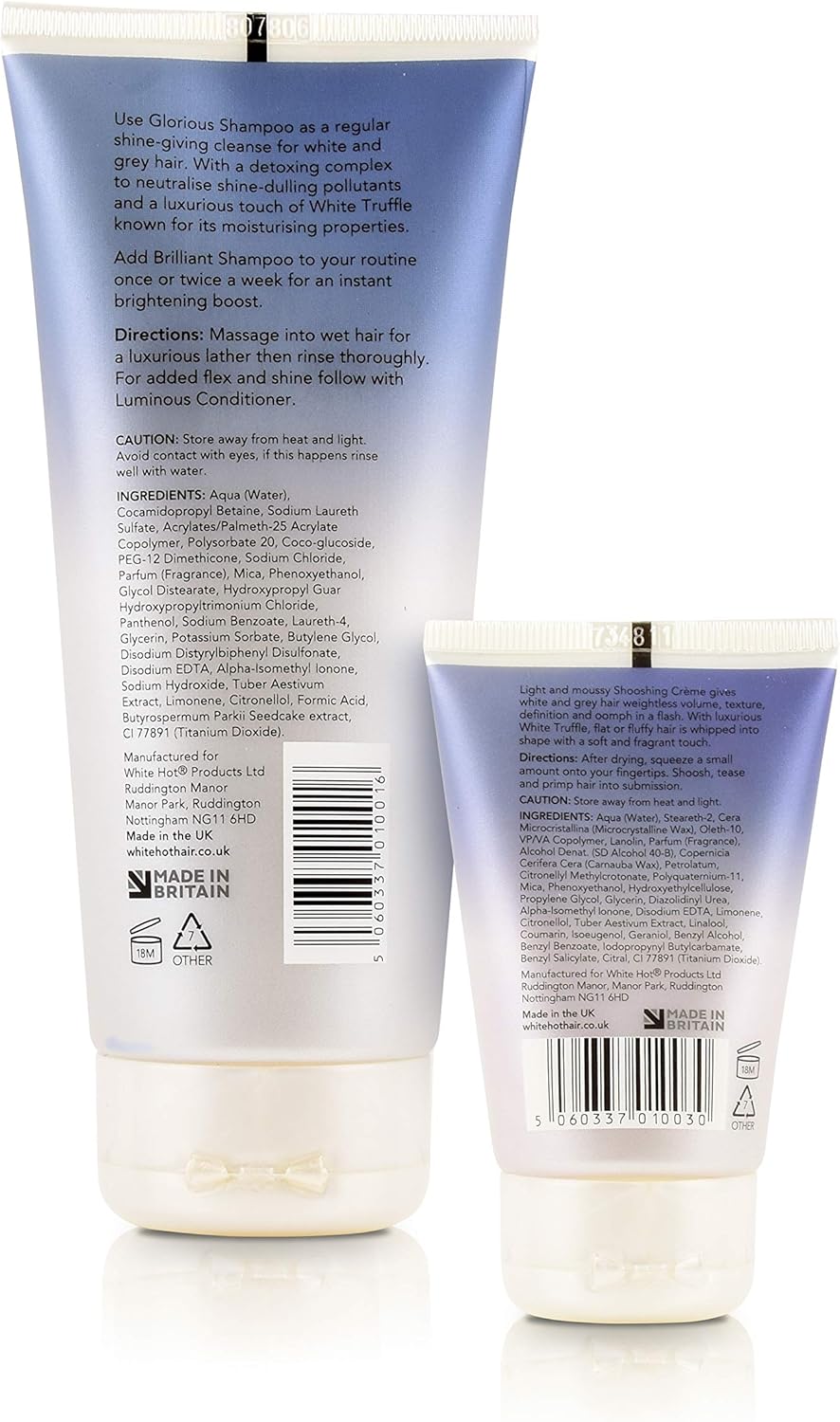White Hot Short Hair Duo:Glorious Shampoo & Shooshing Crème to give grey & white hair volume & oomph, 260 ml (Pack of 1) - Image 3