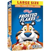 Kellogg's Frosted Flakes Original Large Size Breakfast Cereal 17.3 oz | Fat Free, Family Breakfast