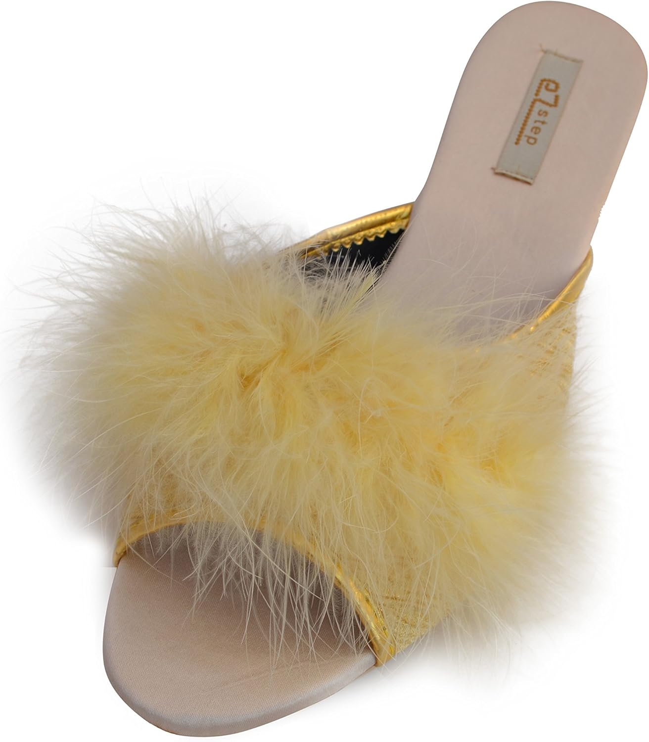 marabou slippers flat