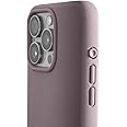 TineeOwl for iPhone 15 Pro Max Magnetic Case - Dune Series, Compatible with MagSafe, TPU, Minimalist, Slim/Thin, Grippy with Microfiber Lining, Rounded Action Button (Dusty Lilac, iPhone 15 Pro Max)
