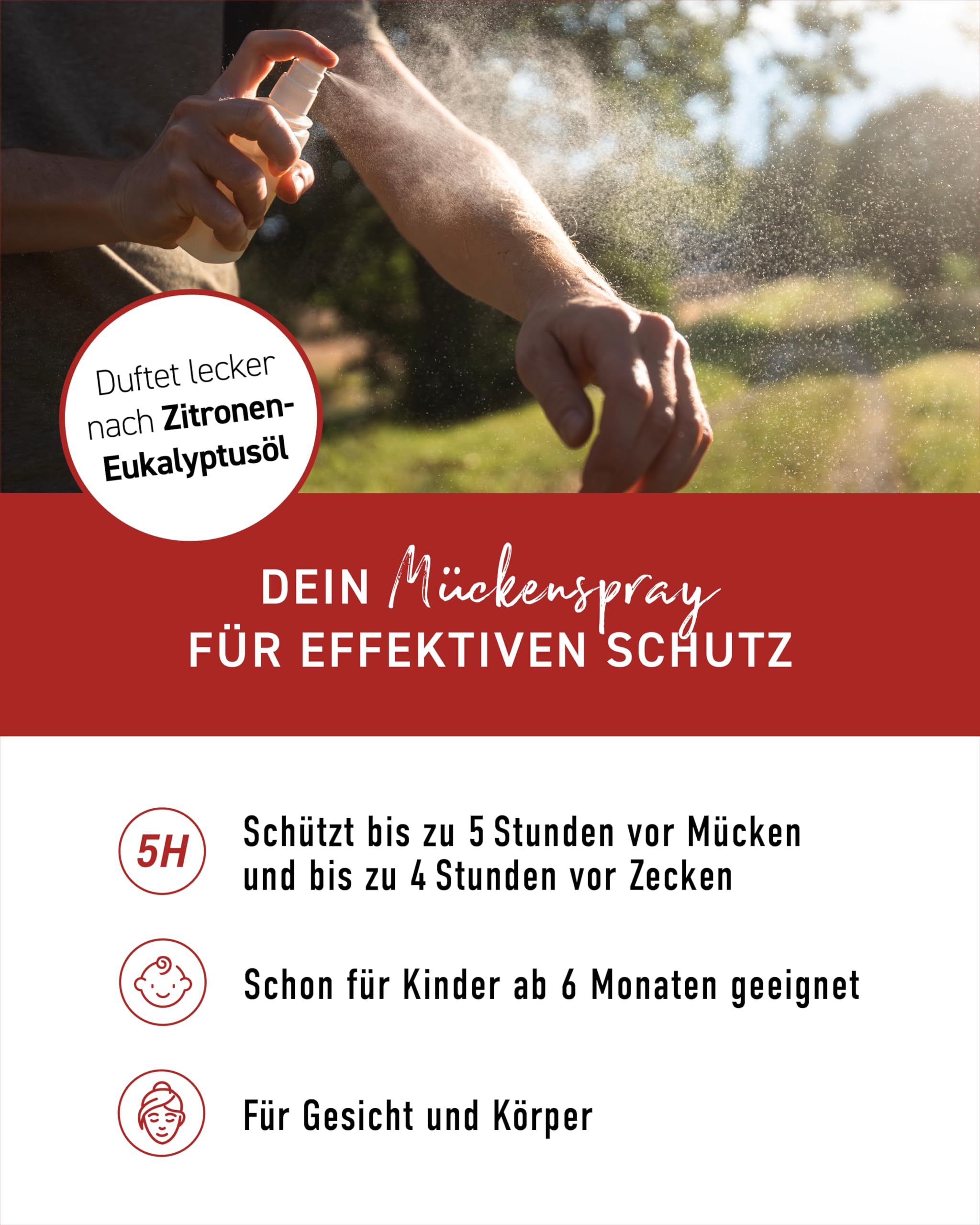 N1 Mückenspray 500 ml - Pflanzlicher Mückenschutz für Erwachsene & Kinder - effektive Mückenabwehr, hautverträglich, wasserfest & schweißresistent - Schutz gegen Mücken & Zecken mit Zitrusduft 2