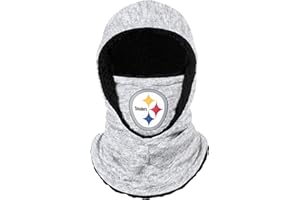 FOCO NFL Team Logo Heather Gray Hooded Gaiter Balaclava Face Cover