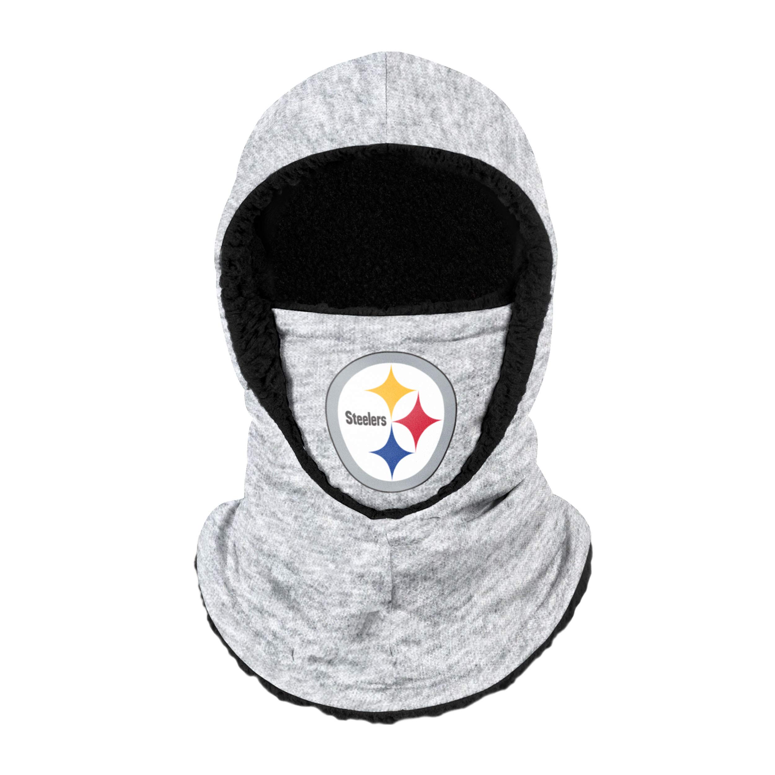 FOCO Pittsburgh Steelers NFL Heather Grey Big Logo Hooded Gaiter Image