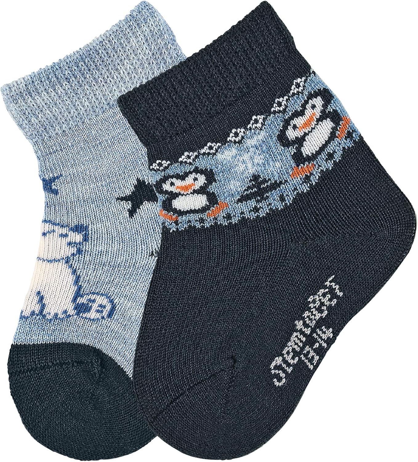 Sterntaler Baby Boys söckchen Eisbär Calf Socks, Blue (Hellblau Mel. 374), One (Size: 18)