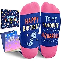 HAPPYPOP Zodiac Gifts Birthday Gifts for Women Men - Astrology Constellation Horoscope Gifts, Fuzzy Space Galaxy Socks Teens