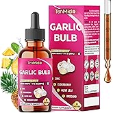 Tenmido Liquid Garlic Extract - Allicin Supplement - 8in1 with Zinc, Elderberry, Olive Leaf, Oregano Leaf, Slippery Elm, Turmeric, and Ginger - 30ml 1 Fl Oz