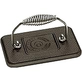 Lodge Pre-Seasoned Cast Iron Grill Press with Cool-Grip Spiral Handle, 4.5 inch X 6.75 inch, Black
