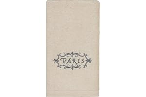 Avanti Linens - Fingertip Towel, Soft & Absorbent Cotton Towel (Paris Botanique Collection, Ivory) 18.00" x 11.00"