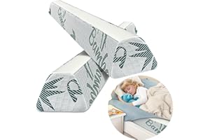 LVYSHOW Baby Bed Bumpers for Toddlers, Foam Bed Guard Rail for Kids Bed Twin Full Queen King Size Bed, 2 Pack