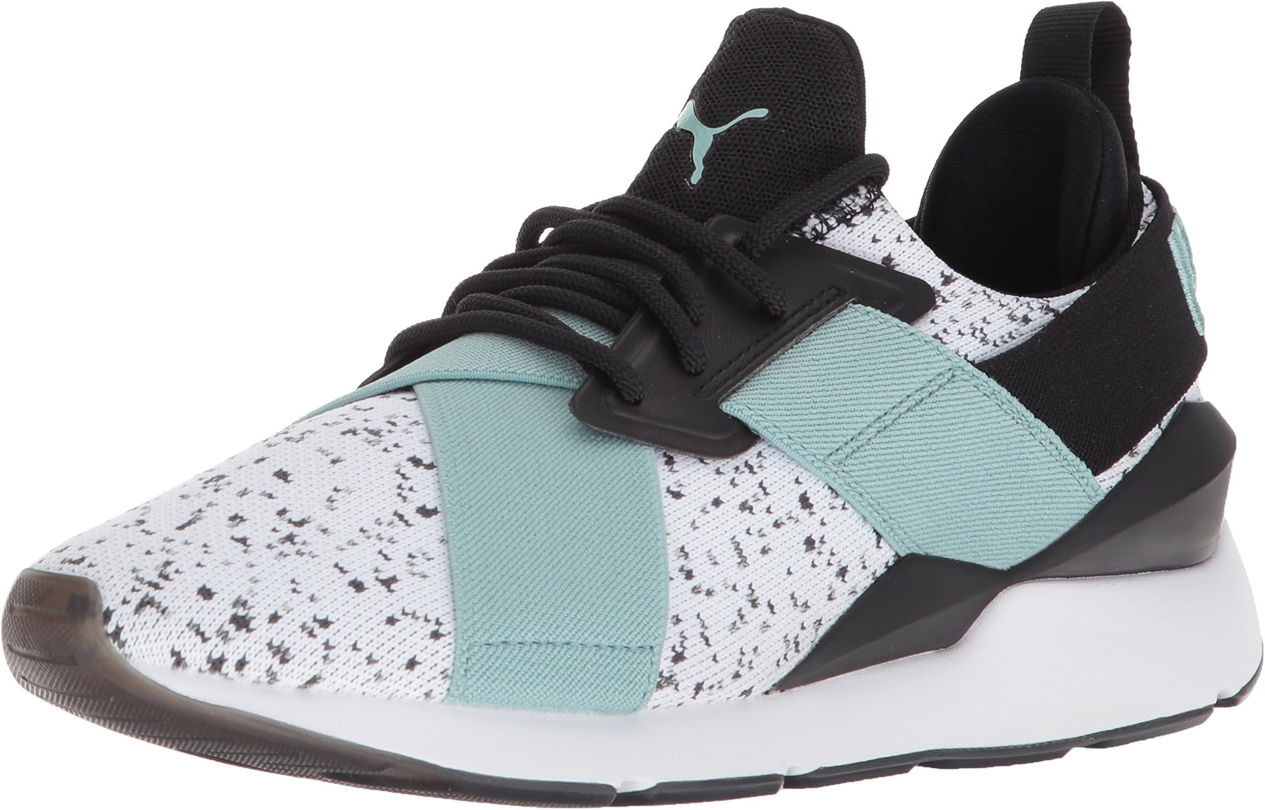 PUMAWomen's Muse Solstice Wn Sneaker, White-Aquifer Black, 6 M US