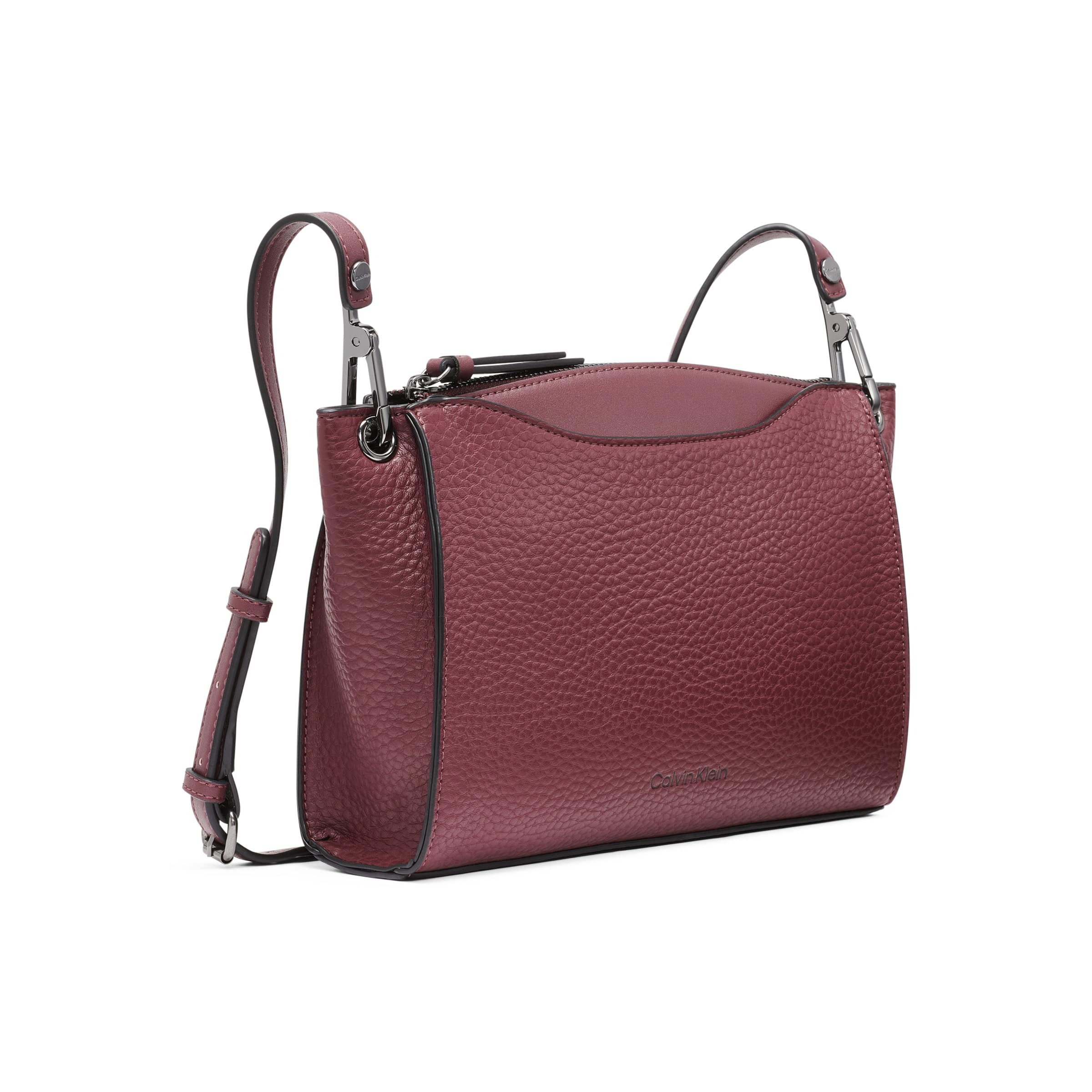 Calvin Klein Womens Garnet Top Zip Crossbody
