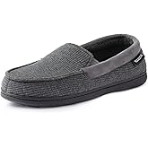 RockDove Men's Waffle Knit Memory Foam Moc Slipper with Removable Insole