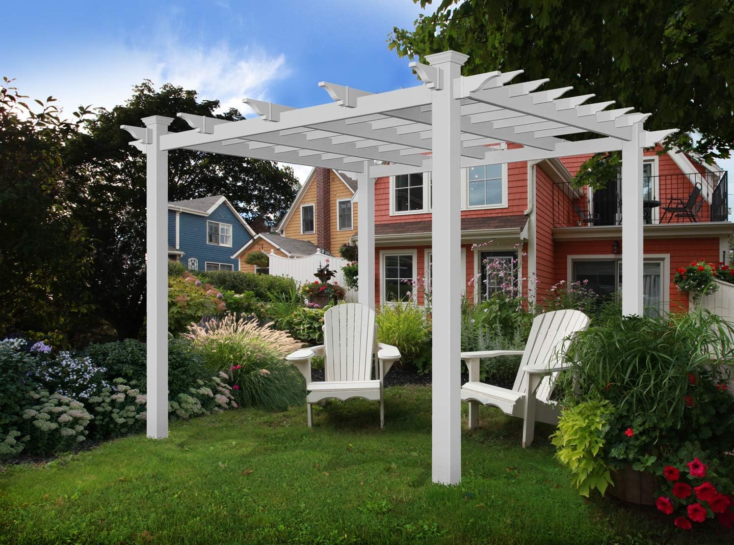 Amazon Com New England Arbors Va42089 Cardiff 7 5 X 7 5 Vinyl