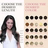 GOO GOO Tape in Hair Extensions 20pcs 50g 20inch Light Blonde Highlighted view 7